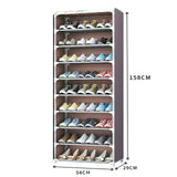 10 layer shoe rack