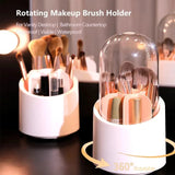 360° Rotating Makeup Brush Organizer
