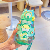 Cute Bear Water Bottle With Straw