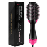 Ionic blow dryer brush with ceramic coating to reduce frizz and heat damage