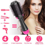 Blow dryer brush for all hair types with nylon pin and tufted bristles