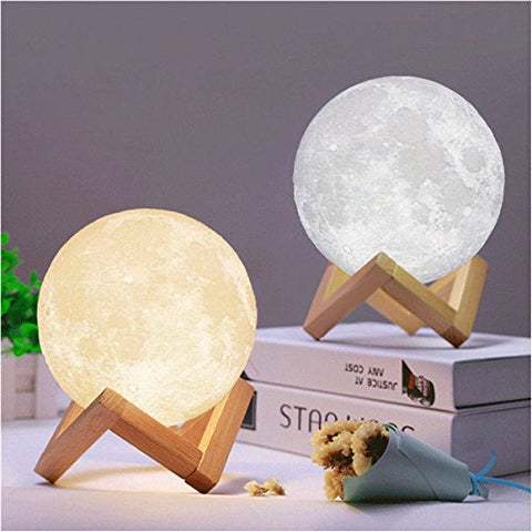 3D Moon Lamp with Plastic Stand