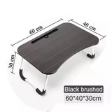 Folding Laptop Table with Tablet & Phone Slot