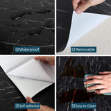 Black Marble Adhesive Sticker