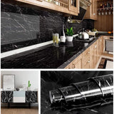 Black Marble Adhesive Sticker