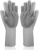 Magic Silicone Scrubber Rubber Cleaning Gloves