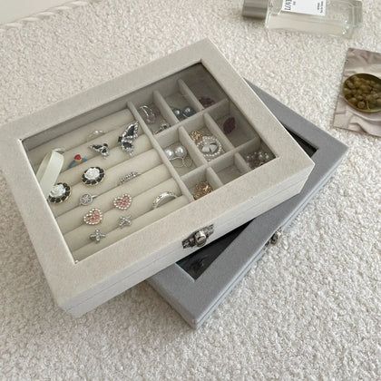 Velvet Glass Jewelry Box