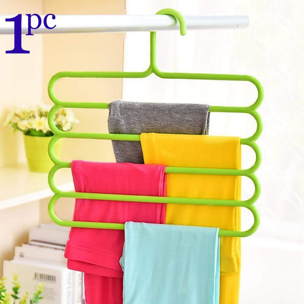 Free Delivery] Stainless Steel Metal Vertical Clothes Hangers Creative  Design Space Saving 5 Layers Multipurpose Home Office Wardrobe Organizer  for hanging tie belt face bath towel jeans pants trousers etc, Furniture 