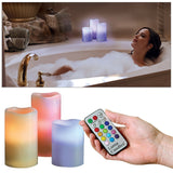 Buy Luma Candles Real Wax Flameless Candles with Remote Control Timer, 3 Candle Set