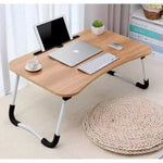 Folding Laptop Table with Tablet & Phone Slot